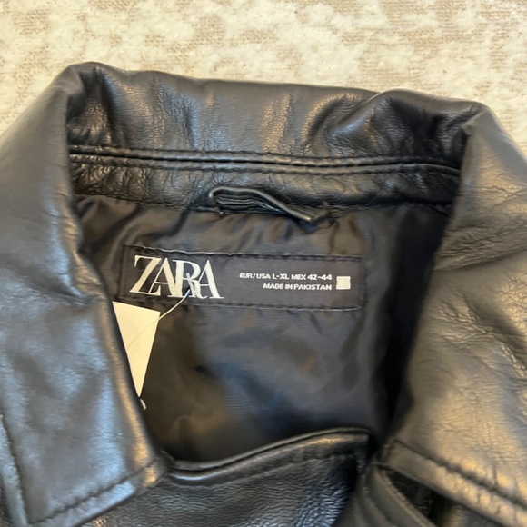 Zara genuine leather jacket NWOT - Picture 2 of 6